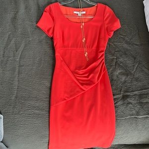 Diane von furstenberg coral dress